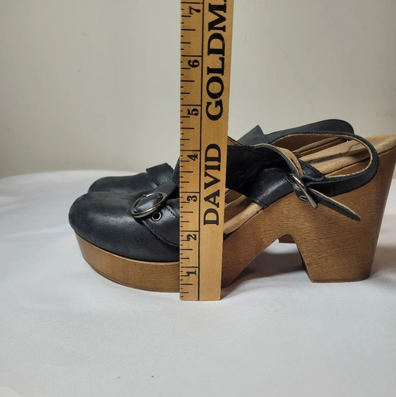 Free People Park Circle Black Leather Clog sz 40 - Picture 6 of 12